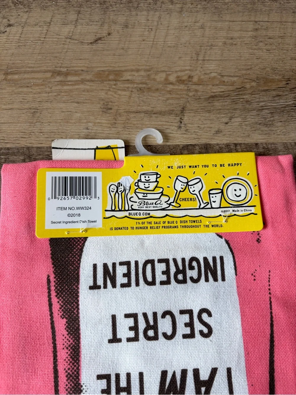 Blue Q “B*tch I Am The Secret Ingredient” Colorful Funny Dish Towel 21”x 28” NEW